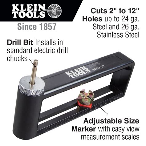 sheet metal hole cutter lowes|Hole Cutter for Duct and Sheet Metal, 2 to 12.